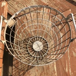 Accents - Farmhouse wire basket 8 1/2" tall Accents - Farmhouse wire basket 8 1/2" tall